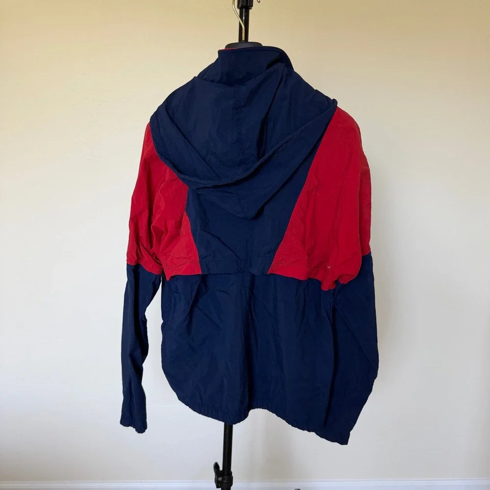 Vintage 80's Nike Windbreaker‎ Jacket Colorblock Hooded Full Zip
